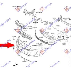 PREDNJI BRANIK (O) KIA PROCEED 3D (2013-2015) (OEM: 86511-A2300, 86511A2300)
