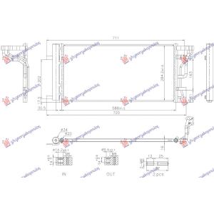 HLADNJAK KLIME 1.6 DIZEL CRDi (588x284) (HALLA TIP) (NISSENS) KIA XCEED (2019-2022) (OEM: 97606J7300)
