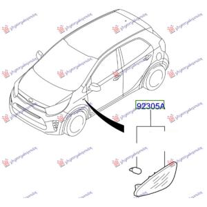 MIGAVAC U KRILU (O) Leva str. KIA PICANTO (2017-) (OEM: 92303-G6000, 92303G6000)