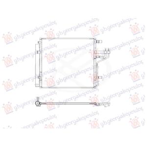 HLADNJAK KLIME 1.0/1.2 BENZIN (CEV 12.7/17) (447x398x12) KIA PICANTO (2017-2024) (OEM: 97606-G6050, 97606G6050)