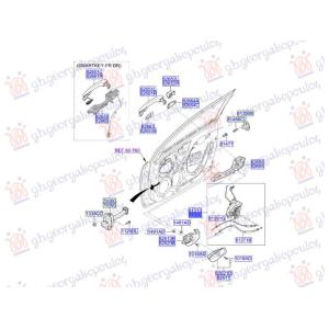 BRAVA PREDNJIH VRATA ELEKTRICNA (4 PIN) Desna str. KIA PICANTO (2017-2024) (OEM: 81320-G6010, 81320-G6040, 81320G6010)