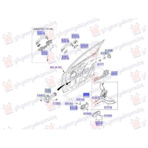 BRAVA PREDNJIH VRATA ELEKTRICNA (4 PIN) Leva str. KIA PICANTO (2017-2024) (OEM: 81310-G6050, 81310G6050)