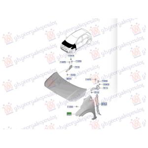 BLATOBRAN Leva str. KIA PICANTO (2024-) (OEM: 66311-G6610, 66311G6610)