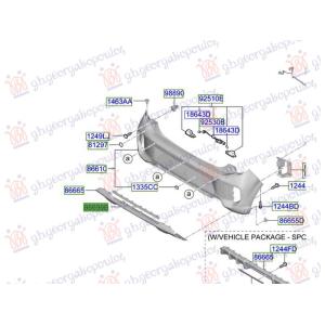 LAJSNA ZADNJEG BRANIKA KIA PICANTO 2024- (JA) (OEM: 86699-G6CA0BKL, 86699G6CA0BKL)