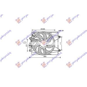 VENTILATOR KOMPLET (+A/C) BENZIN-DIZEL LANCIA Y (2011-) (OEM: 51839668)