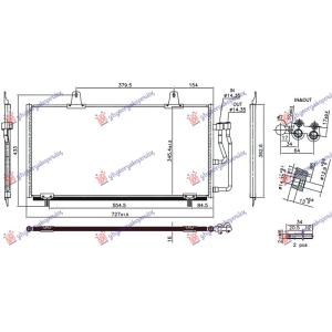 HLADNJAK KLIME ELEKTRICNI (705x361x18) LANCIA Y (2024-) (OEM: 9827255780)