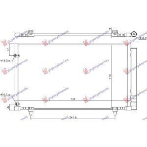 HLADNJAK KLIME 3.5 BENZIN (745x410x16) LEXUS RX 350/450 (2008-2012) (OEM: 8846048140, 884600E030)