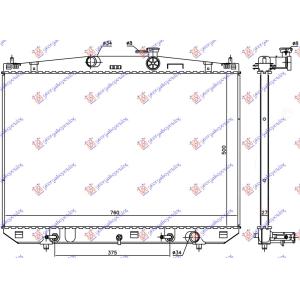 HLADNJAK MOTORA 3.5 BENZIN/HIB (500x760x27) LEXUS RX (2015-2020) (OEM: 1640031A30, 1640031A40)