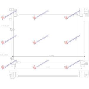 HLADNJAK KLIME (2.0 BENZIN) (708x458) LEXUS RX (2015-2020) (OEM: 8846048230, 8846048310)