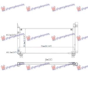 HLADNJAK KLIME 3.6 (450H) BENZIN/HIBRID (695x315) LEXUS RX (2020-2023) (OEM: 8846048220)