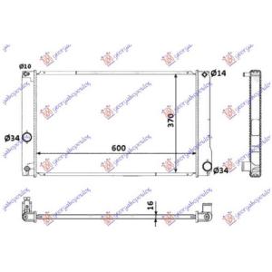 HLADNJAK 1.8 HIBRID A/T (60x35x16) (KOYO) LEXUS CT 200h (2010-2014) (OEM: 16400-37230, 1640037230)