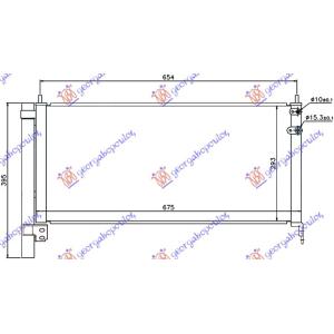 HLADNJAK KLIME 1.8 HIBRID (640x290x16) LEXUS CT 200h (2010-2014) (OEM: 88460-47150, 8846047150)
