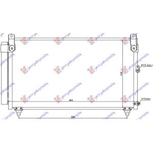 HLADNJAK KLIME BENZIN (620x350x16) LEXUS IS I (1999-2005) (OEM: 8705053020, 8846053010)