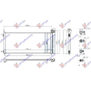 HLADNJAK KLIME 2.5 NX300H BENZIN 640x285x22 LEXUS NX (2017-) (OEM: 8846078030)