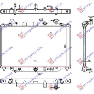 HLADNJAK 2.2 DIZEL (72.8x42.5x27) M/A KOYO MAZDA CX5 (2011-2017) (OEM: SH0215200A)