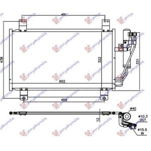 HLADNJAK KLIME 2.0i BENZIN (568x326x12) (KOYO) MAZDA CX3 2015-2019 (DK) (OEM: DB3R61480, DB3R61480A, DB5H61480A)