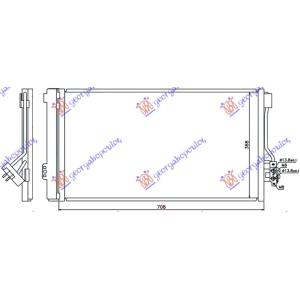 HLADNJAK KLIME BENZIN/DIZEL (67x39.2) 07- MERCEDES VITO (W639) & VIANO (2010-2015) (OEM: 6398350270, 6398350470, 6398350800)