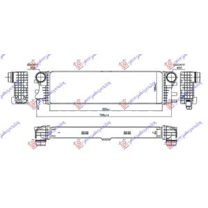 HLADNJAK INTERCOOLERA 2.2 (114/116/119 CDI/BL-T) MERCEDES VITO (W447) (2015-) (OEM: 4475010301, 4475011301)