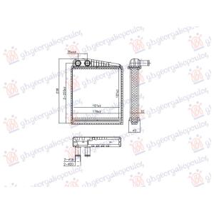 GREJAC KABINE (ZADNJI DEO) (180x171) (NISSENS) MERCEDES V 2015-2020 (W447) (OEM: 0008306401)
