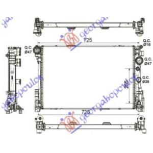 HLADNJAK MOTORA 3.0/3.5 BENZIN - 2.1/2.2/3.0 CDI DIZEL (MAN/AUTO) (640x430) (NRF) MERCEDES GLK 2008-2012 (X204) (OEM: 2045001203, A2045001203)