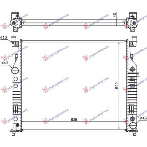 HLADNJAK MOTORA 4.0 DIZEL (MAN/AUTO) (636x529) MERCEDES GL (X164) (2006-2012) (OEM: 1645000003, 1645000303, 1645000803)