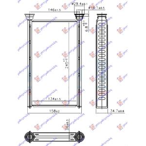 GREJAC KABINE (BR) (135x245x26) MERCEDES GLC (X253/C253) SUV/COUPE (2015-2020) (OEM: 0998300061, A0998300061)