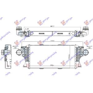 HLADNJAK INTERCOOLERA 3.0 DIZEL (545x280x50) MERCEDES GL (X166) (2012-2015) (OEM: 0995000600, 0995002600, 0995002800)