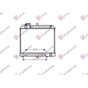 HLADNJAK MOTORA 2.4 DIZEL (41.5-49-27) 88-93 MERCEDES MB100 (1991-1996) (OEM: 63150Q0502)