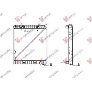 HLADNJAK BENZIN (90x80.7) MERCEDES ACTROS (2003-2008) (OEM: 9425001003, 9425001603)