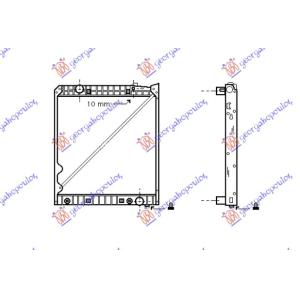 HLADNJAK BENZIN (95.2x80.8) MERCEDES ACTROS (2003-2008) (OEM: 9425001103, A9425001103)