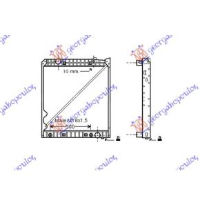 HLADNJAK BENZIN (101.5x80.8) MERCEDES ACTROS (2003-2008) (OEM: 9425001203, 9425002303)