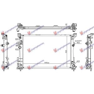 HLADNJAK MOTORA 2.0 BEN AUTO (640x422) MERCEDES A CLASS (W176) (2012-2015) (OEM: 2465001403, A2465001403)