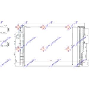 HLADNJAK KLIME BENZIN-DIZEL (61x45.8) MERCEDES A CLASS (W176) (2012-2015) (OEM: A2465000454)