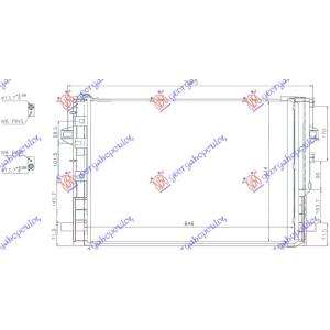 HLADNJAK KLIME BENZIN-DIZEL (61x45.8) MERCEDES A CLASS (W176) (2015-2018) (OEM: A2465000454)
