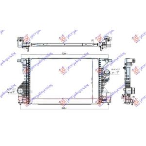 HLADNJAK INTERCOOLERA 1.3 BENZIN/HIB (634x427x30) MERCEDES A CLASS (W177) (2018-) (OEM: 2475000100, A2475000100)