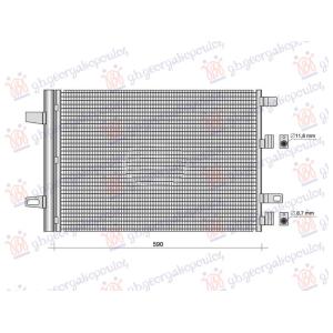 HLADNJAK KLIME SVI MODELI BENZIN/DIZEL (570x430x12) (NRF) MERCEDES A CLASS 2018- (W177) (OEM: 2475000054, A2475000054)