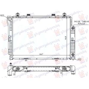 HLADNJAK MOTORA 3.0/3.5 DIZEL (AUTO) (667x469) MERCEDES S CLASS (W140) (1991-1998) (OEM: 1405001303, 1405002203, 1405002303)