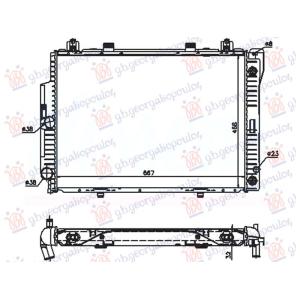 HLADNJAK MOTORA 3.2 BENZIN (AUTO) (667x468) MERCEDES S CLASS (W140) (1991-1998) (OEM: 1405000303, 1405000403)