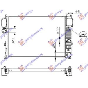 HLADNJAK MOTORA (64x44x47) AUTOMATIK MERCEDES S CLASS (W221) (2005-2013) (OEM: 2215000003, 2215000203, 2215000503)