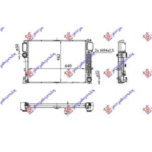 HLADNJAK DODATNI BENZIN-DIZEL (646x301) MERCEDES S CLASS (W221) (2005-2013) (OEM: 2215003403, A2215003403)