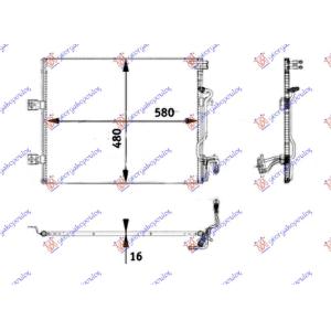 HLADNJAK KLIME BENZIN-DIZEL (58X48) MERCEDES S CLASS (W221) (2005-2013) (OEM: 2215000354)