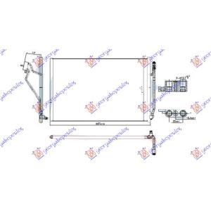 HLADNJAK KLIME 4.7-5.5 BENZIN 4.0 DIZEL 667x417 09- MERCEDES S CLASS (W221) (2005-2013) (OEM: 2215010354, A2215010354)