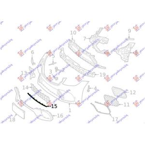 LAJSNA RESETKE PREDNJEG BRANIKA HROM S63/S65 MERCEDES S CLASS (W222) (2017-2020) (OEM: 2228851001)