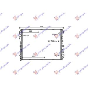 HLADNJAK BENZIN/DIZEL +/-A/C A/T (64x50) MERCEDES S CLASS (W222) (2017-2020) (OEM: 0995003303, 0995008800)