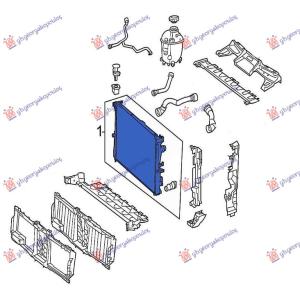 HLADNJAK MOTORA 3.0 BENZIN (645x500) MERCEDES S CLASS (W223) (2020-) (OEM: 0995003601)