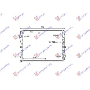 HLADNJAK MOTORA BENZIN/DIZEL (AUTO) (640x500x260 (NISSENS) MERCEDES EQV 2020- (447) (OEM: 0995003303)