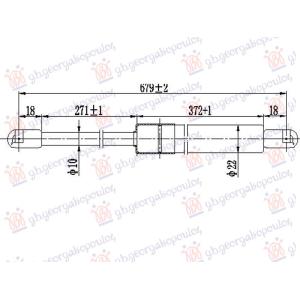AMORTIZER GEPEK VRATA (680L-770N) MERCEDES EQV (447) (2020-) (OEM: 8156843, 4479800164, A4479800164)