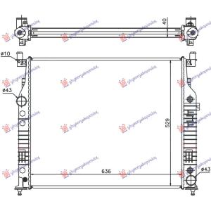 HLADNJAK MOTORA 4.0 DIZEL (MAN/AUTO) (636x529) MERCEDES SL (R230) (2008-2012) (OEM: 1645000003, 1645000303, 1645000803)