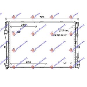 HLADNJAK BENZIN-DIZEL MANUAL-AUTOMATIK (640x440x16) MERCEDES C CLASS (W205) SDN/S.W. (2014-2018) (OEM: 0995002103, 0995007303)