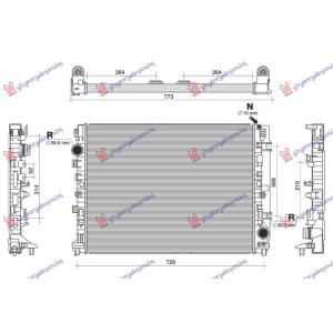 HLADNJAK MOTORA 4.0 BENZIN (MAN/AUTO) (636x529 MERCEDES C CLASS (W205) SDN/S.W. (2014-2018) (OEM: 995000501)